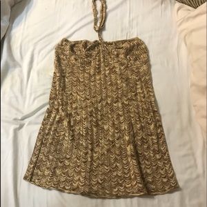 Yellow- orange- white muted halter